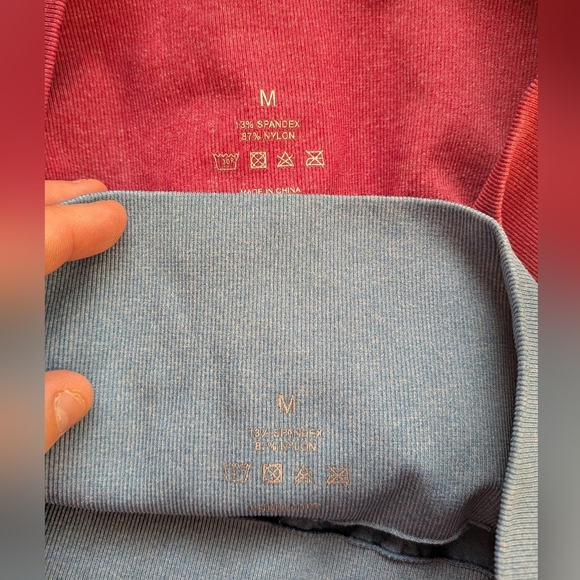 BUNDLE OF 2 NVGTN Seamless Women Leggings Size Medium Pink And Blue Activewear - Picture 12 of 15